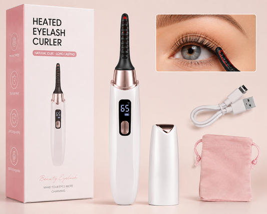 Warmgroove Heated Eyelash Curler — USB Rechargeable, 24-Hour Curl